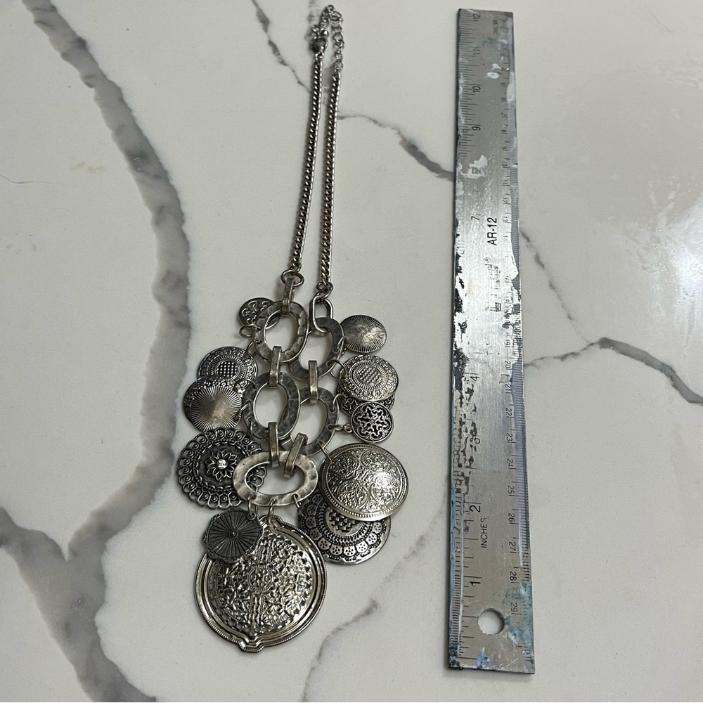 Lost in the 🔥 Multi-Textured Charm Bib Necklace - Picture 8 of 8